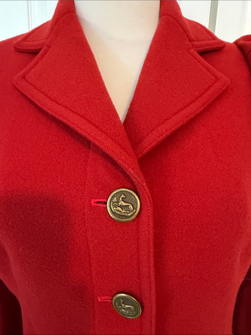 Ralph Lauren Blue Label Red Wool Tailored Blazer vintage sz 4 - Picture 2 of 5